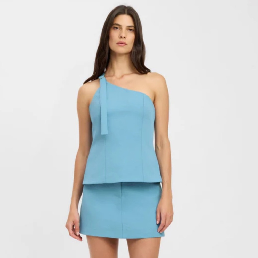 Kookai Ariel Blue Lagoon Buckle Top